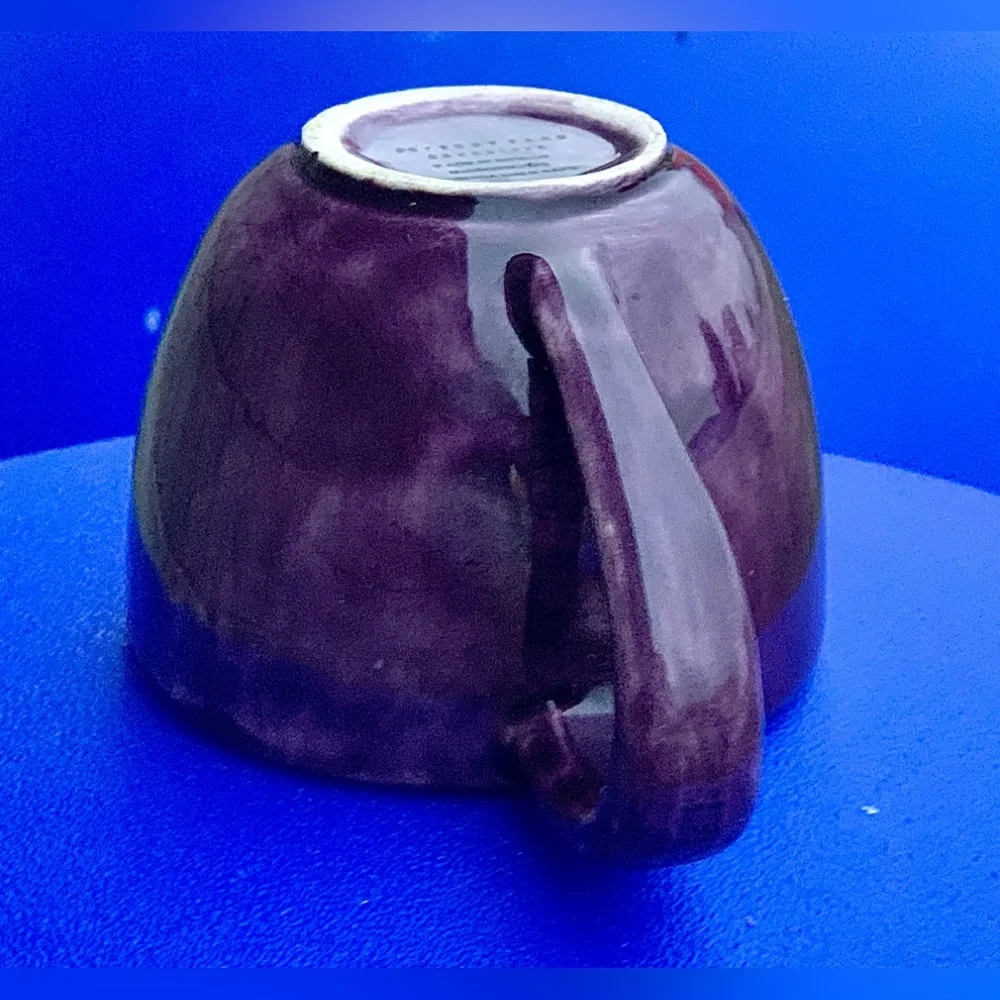 Vtg Discontinued Pottery Barn SAUSALITO Fig Purple Glazed Earthenware Mug